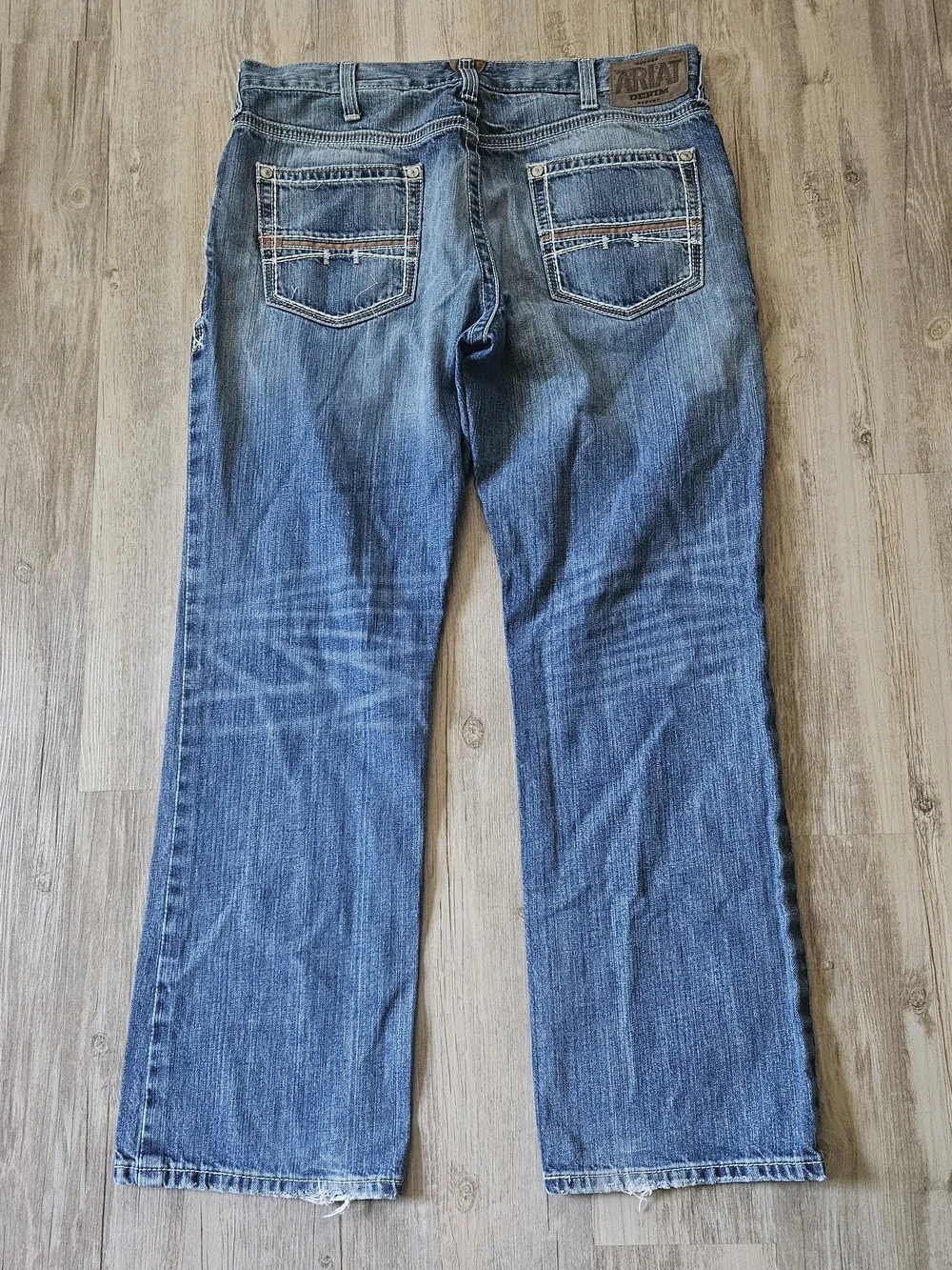Ariat Men's M4 Low Rise Boot Blue Bootcut Demin Western Workwear Jeans 36x32
